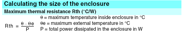 Enclosure thermal calulation