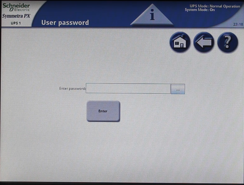 PX 250/500 Password Screen shot