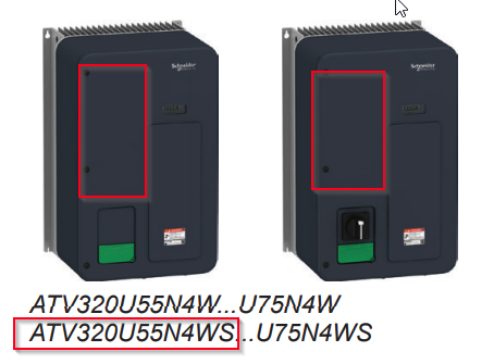 agregar elementos extra (selector/parada emergencia) a un ATV320U55N4WS