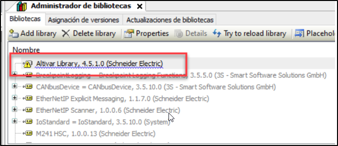 Es compatible la biblioteca Altivar Library con Machine Expert (ESME)