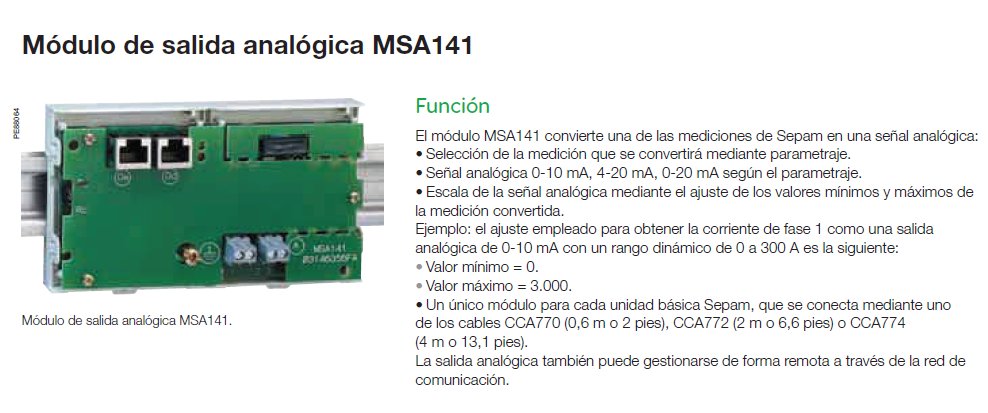 MSA141 Características