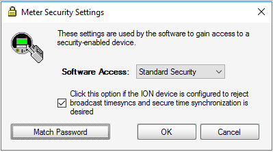 Management console security option pop-up