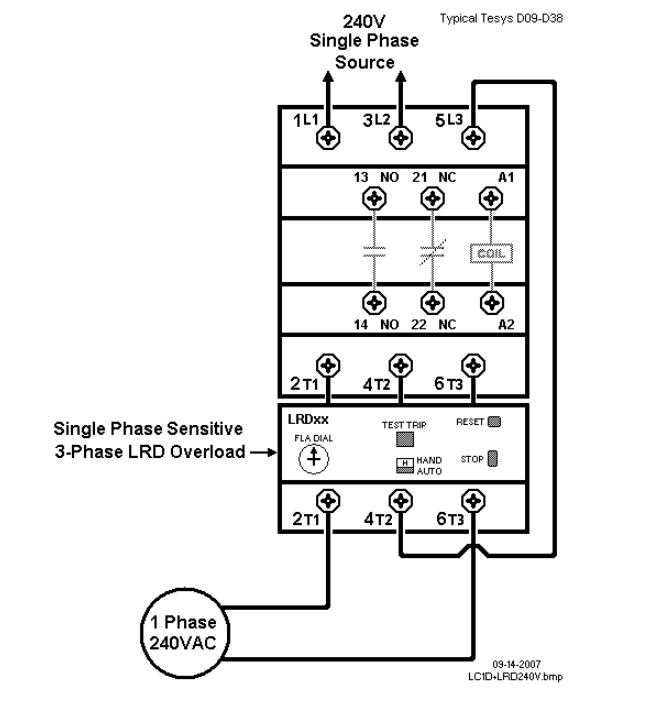 Is There Single Phase Contactor For Ac3, Schneider Electric Contactor Wiring Diagram