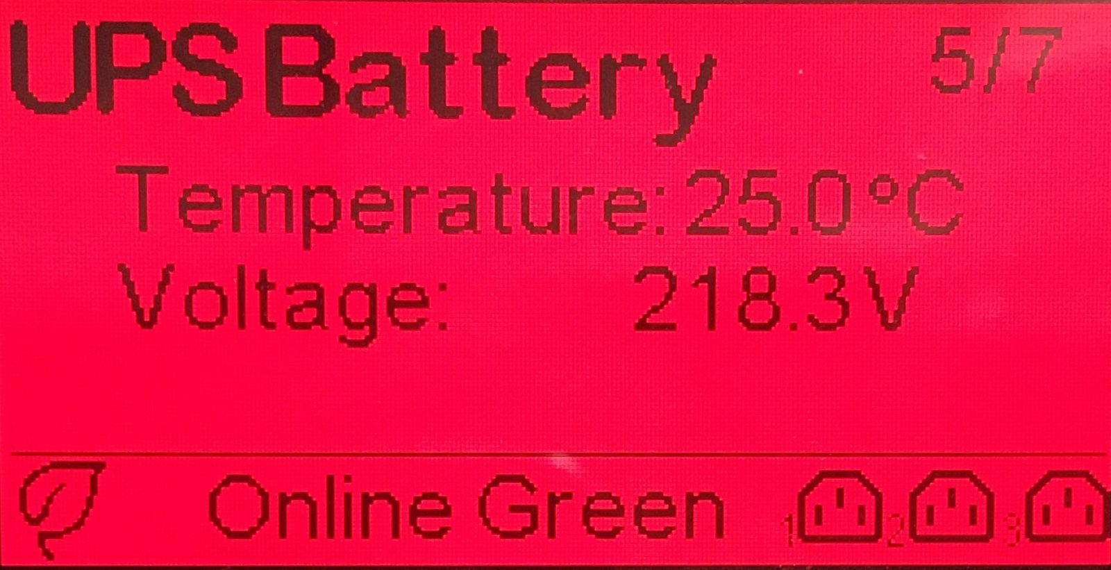 LCD battery voltage