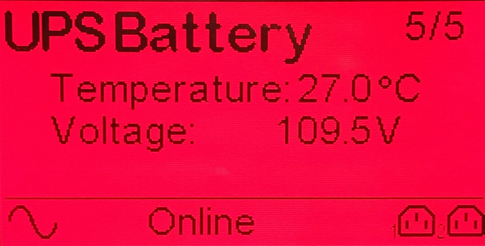 LCD battery voltage