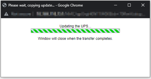 UPS firmware update in progress
