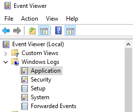 Windows Event Viewer - Application