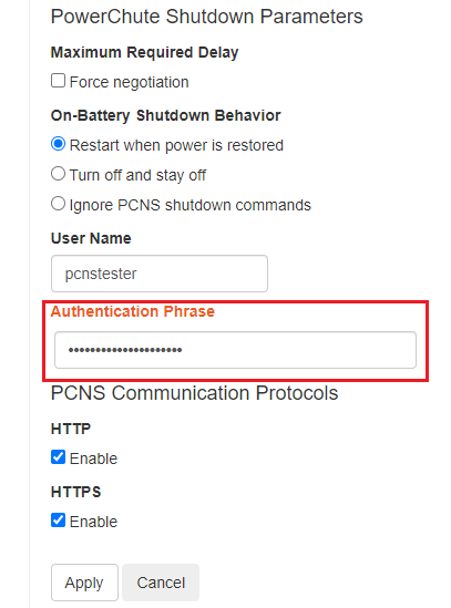 PCNS - NMC Authentication entry