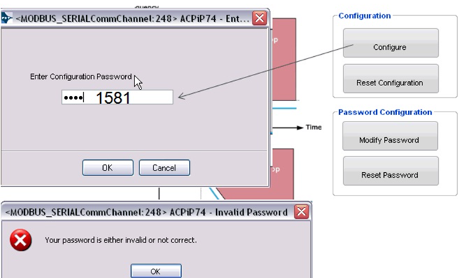Enter config password