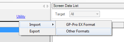 GP-PRO EX - Symbol List - Utility - Import - Other formats